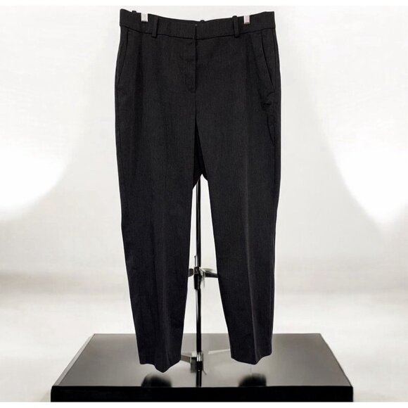 H&M Classic Dress Pants Womens 14 Black Pockets Straight Leg Belt Loops Office - Picture 1 of 8